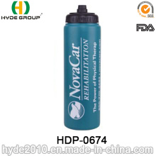 Bouteille d&#39;eau de sports en plastique sans BPA 900ml avec de la paille, bouteille d&#39;eau de sport en plastique de PE (HDP-0674)